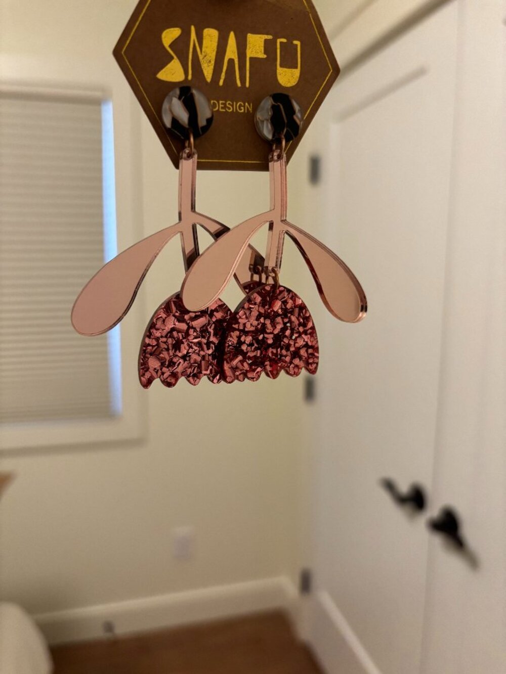 Rose Gold Tulip Earrings